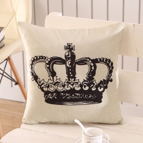 Crown Printed Pillow Case