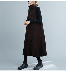 Women Retro Padded High Neck Sleeveless Dress