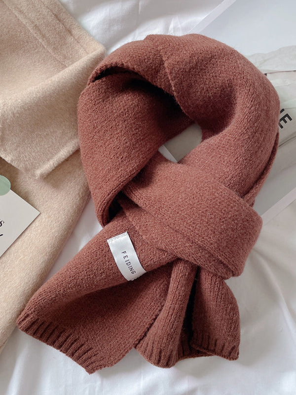 Plain Casual Wool Versatile Scarf