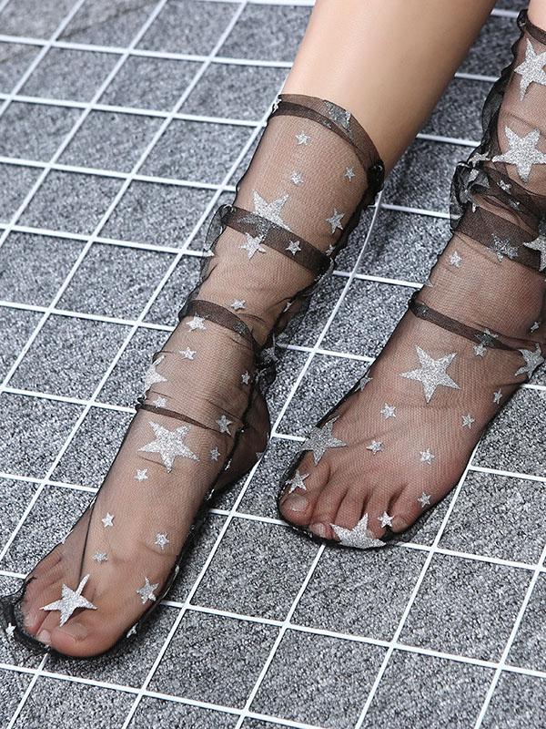 Gauze See-through Star Stocking