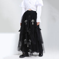 Women Bow Tube Top Skirt