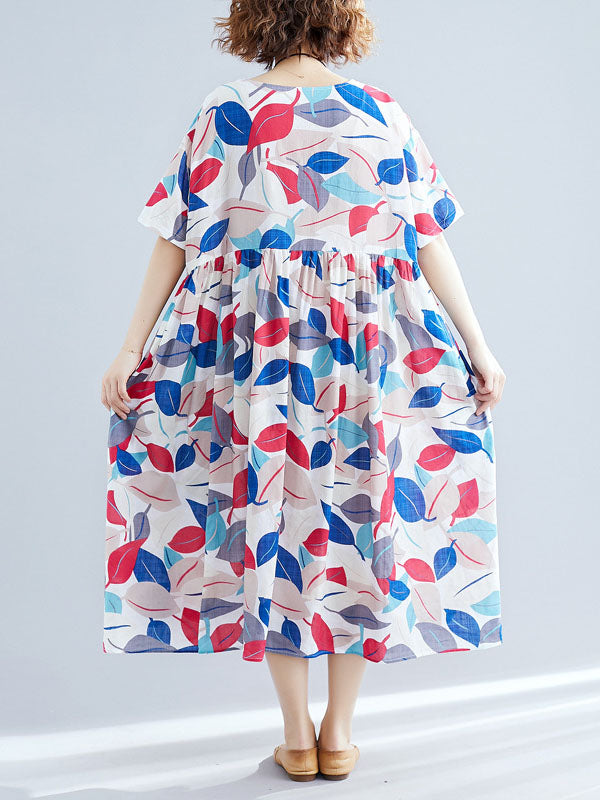 Original Printed Round-Neck Dress