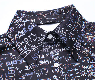 Short Sleeves Backless Printed Blouse