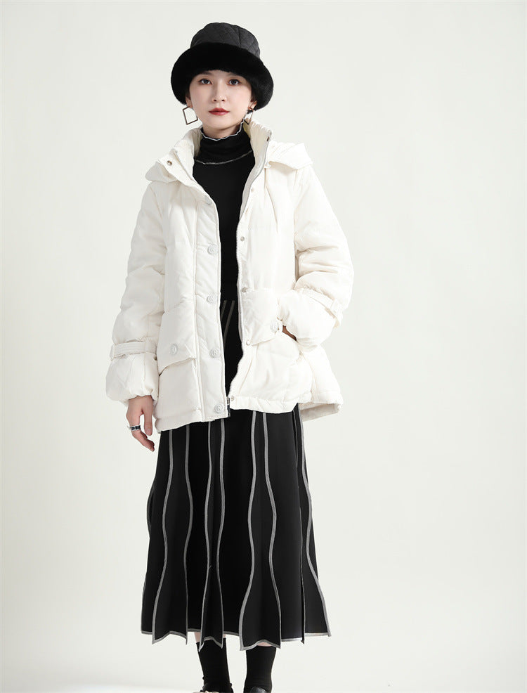 Hooded Short Loose Profile Down Coat