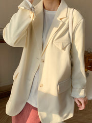 Retro Lapel Solid Color Suit Coats