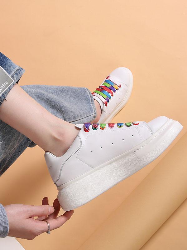 Colorful Lace-Up Casual Shoes