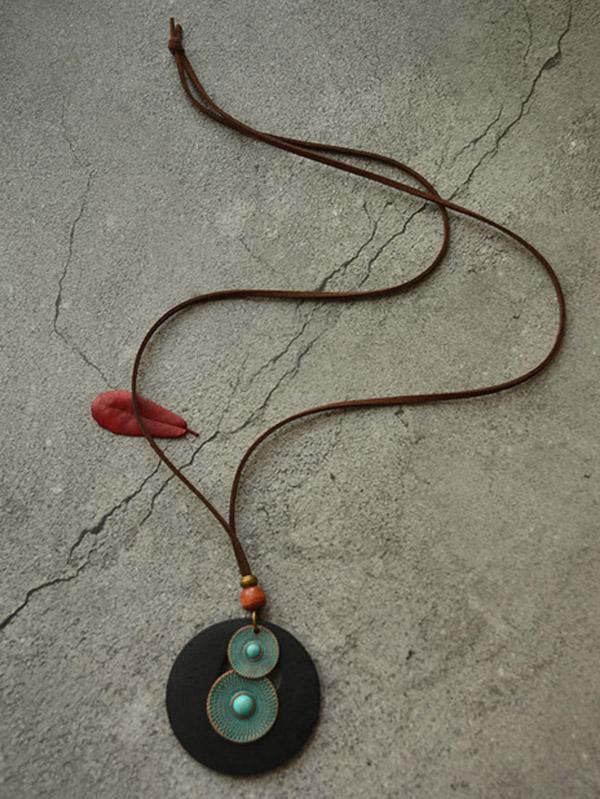 Simple Wood Aerugin Necklace Accessories