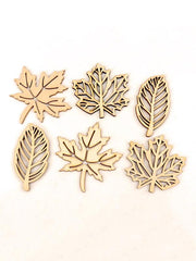 Burlywood Hollow Maple Leaves Painted Graffiti Accessories