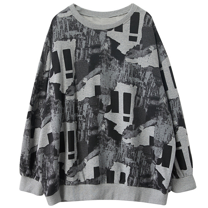 Women Loose Printed Sweater