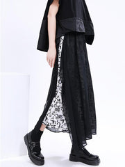 Loose Split-Joint Cropped False-Two Culotte