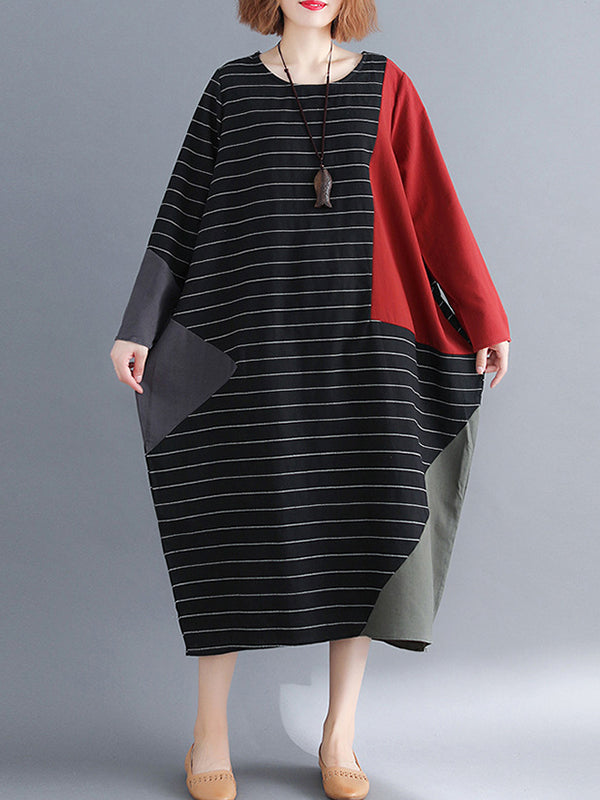 Loose Plus Size Long Sleeve Dresses