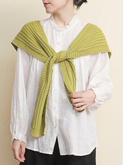 Casual Solid Color Literary Loose Shawl