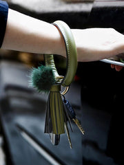 Big Circle Tassel Bracelet Keychain