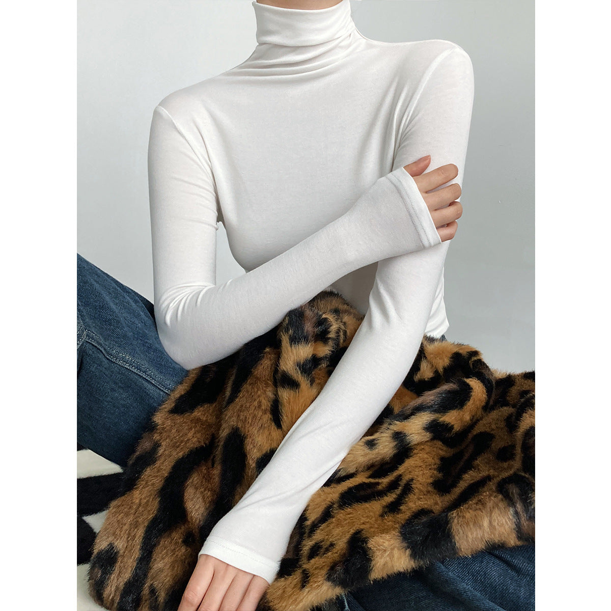 Casual Comfortable Turtleneck T-Shirt