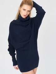 Loose Solid Color Knitted Turtleneck Sweater