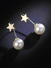 Star Imitation Pearls Earring