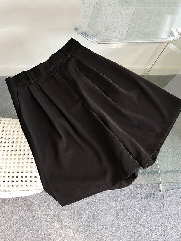 Original Empire Solid Wide Leg Shorts