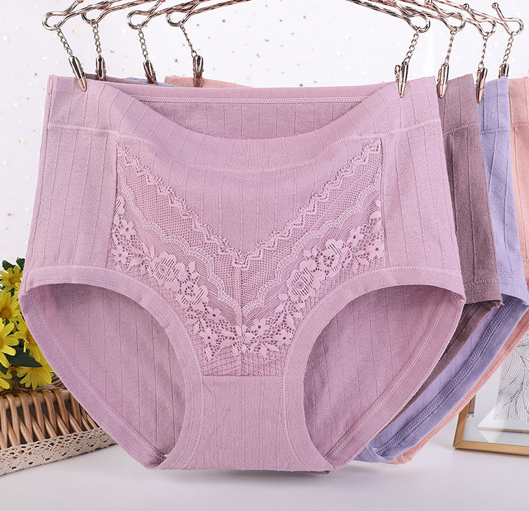 3Pcs Casual Vacation Breathable High Waist Seamless Panties