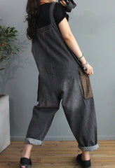 Women Plaid Patch Pocket Loose Pants