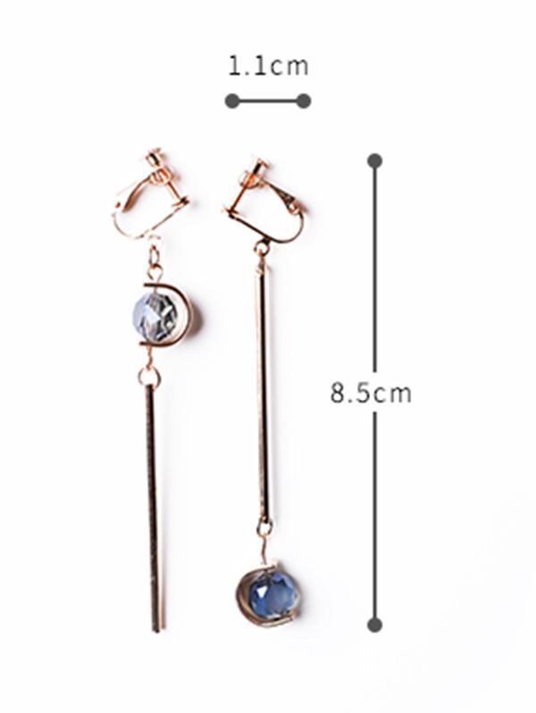 Graceful Asymmetrical Long Chain Earrings