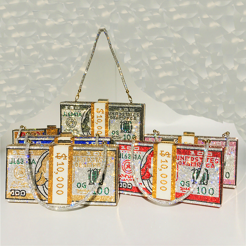Personalized Dollar-Shaped Clutch Bag