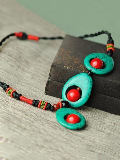 Handmade Turquoise Clavicle Necklaces Accessories