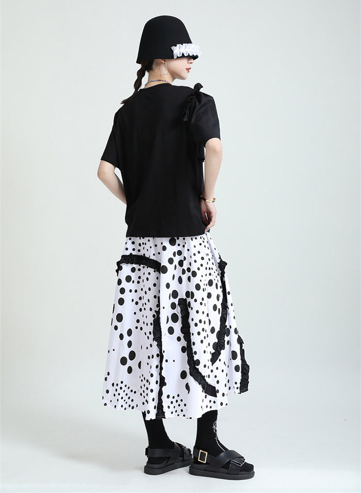 Solid Color Loose Round Neck Short Sleeve T-Shirt
