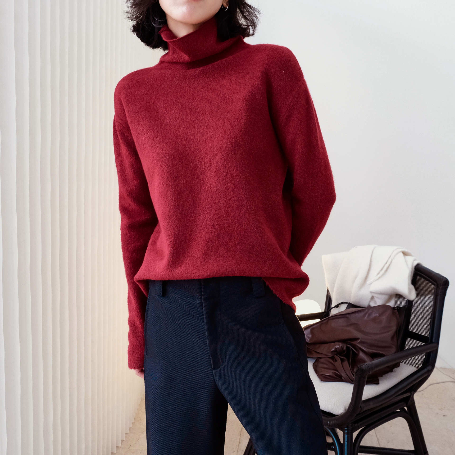 Casual Comfortable Turtleneck Sweater