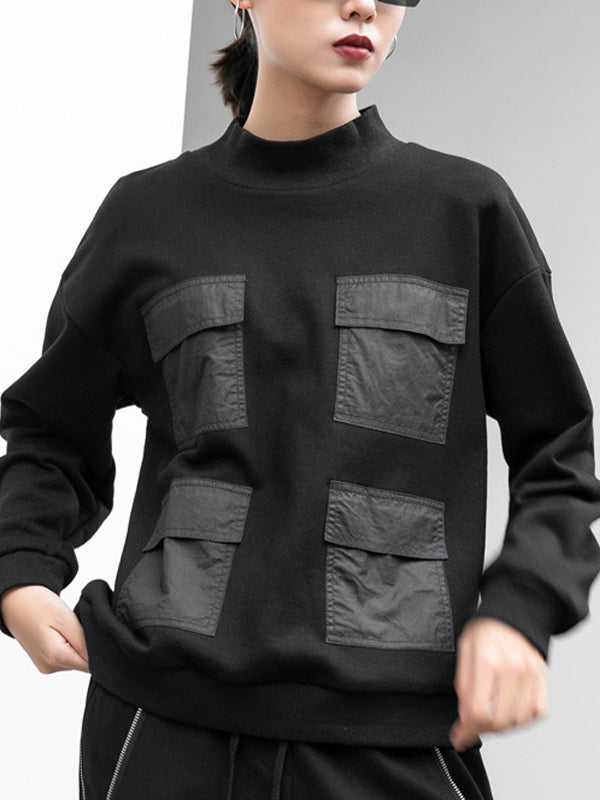 Women Round Neck Pullover Sweatshirt