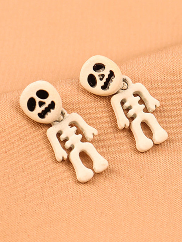 Funny Halloween Skull Earrings