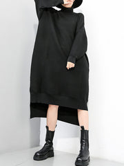 Women Pullover Solid Color Casual Dress