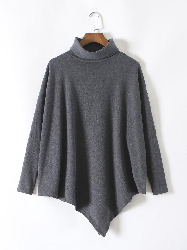 5 Colors Half-High Collar Long-Sleeved T-Shirt