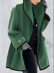 Urban Long Sleeves Buttoned Stand Collar Coats Outerwear