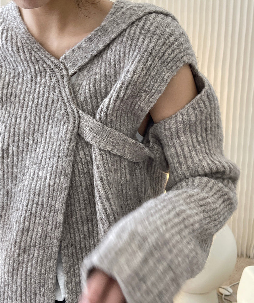 Sweater Cardigan Loose Hollow Top