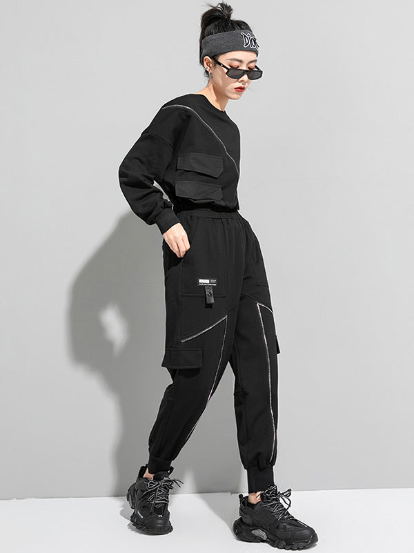 Original Zipper Split-Joint Hip-Hop Casual Harem Pants