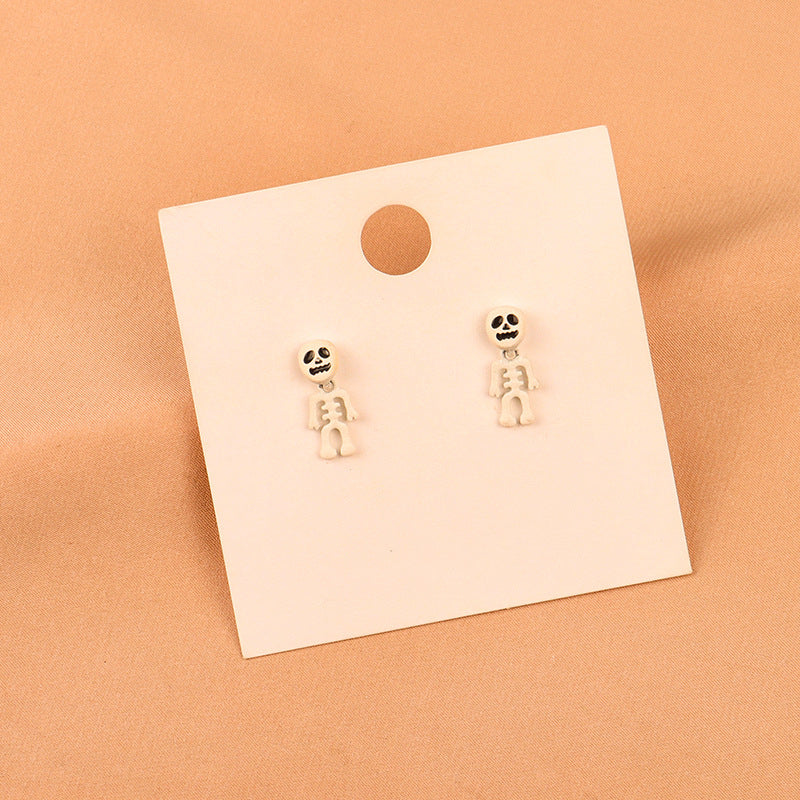 Funny Halloween Skull Earrings