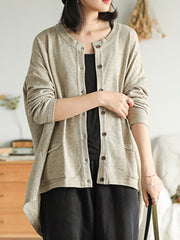 Original Irregularity Knitting Long Sleeve Cardigans Outerwear