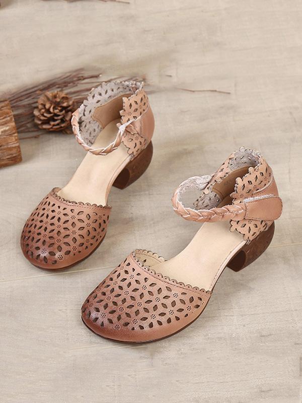 Graceful Hollow-Out Sandals