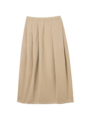 Retro Solid Color Skirt