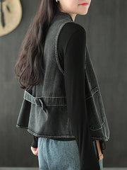 Women Retro Loose All-Match Vest