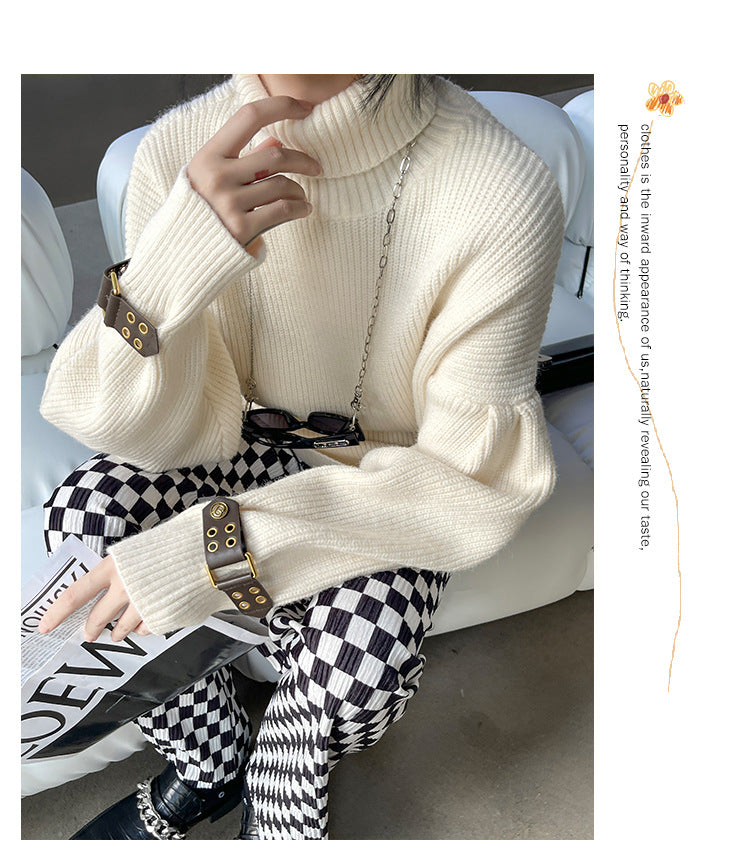 Urban Loose Lantern Sleeve Knit Sweater