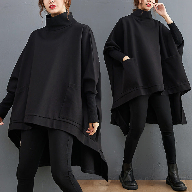 Large Size Solid Color Long Sleeve Loose Sweatshirt