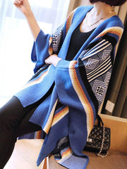 Ethnic Style Pattern Loose Cardigan Coat