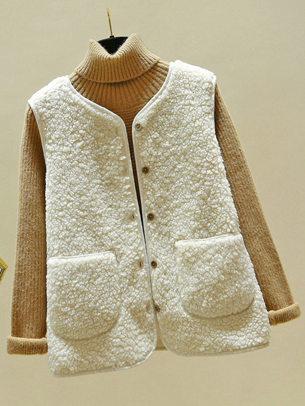 Roomy Warm Lambswool Vest