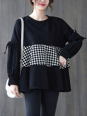 Round Neck Patchwork T-Shirt