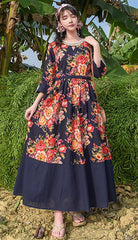 Loose Ethnic Embroidered Maxi Dress