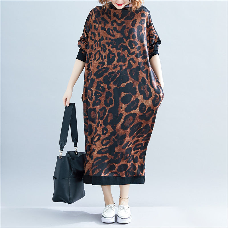 Loose Leopard Printed Maxi Dress