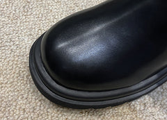 Round Toe Solid Colour Martin Boots