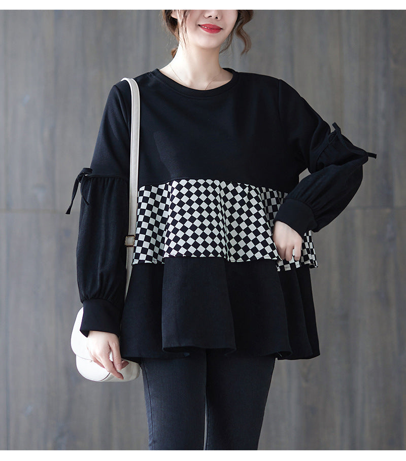 Round Neck Patchwork T-Shirt