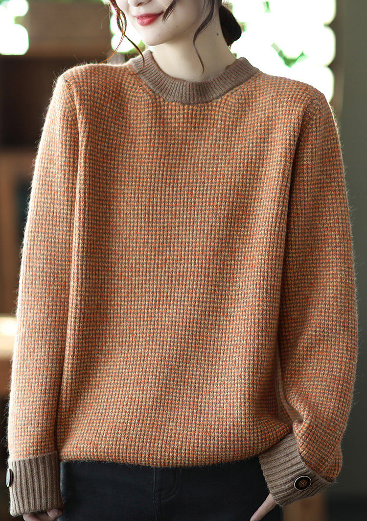 Solid Color Loose Pullover Sweater